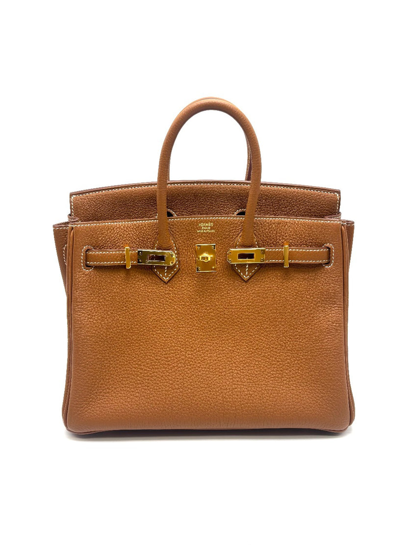 Like New. Hermes Birkin 25 Gold Togo GHW. XMA129AK|17930