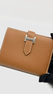 Brand New. Hermes Bearn Compact Wallet Gold Epsom PHW. BAI007DB|12988