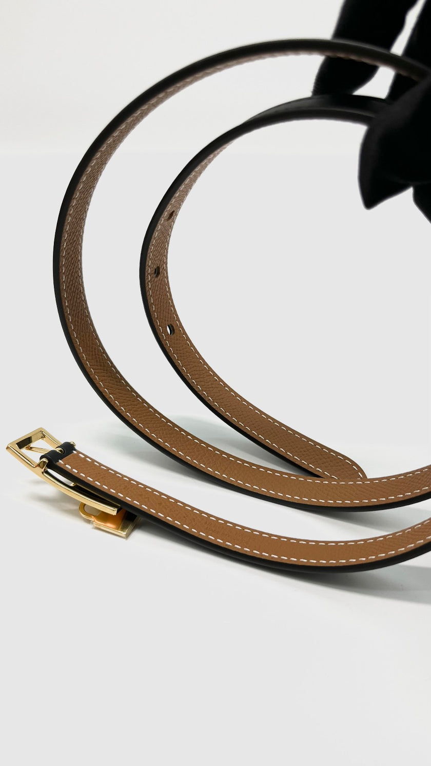 Brand New. Hermes Lucky 15 Belt Black GHW|9980