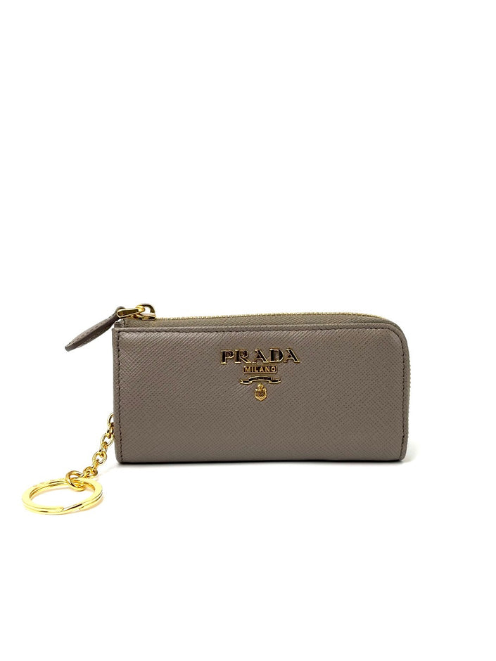 Brand New. Prada Zip Wallet Gray|7209