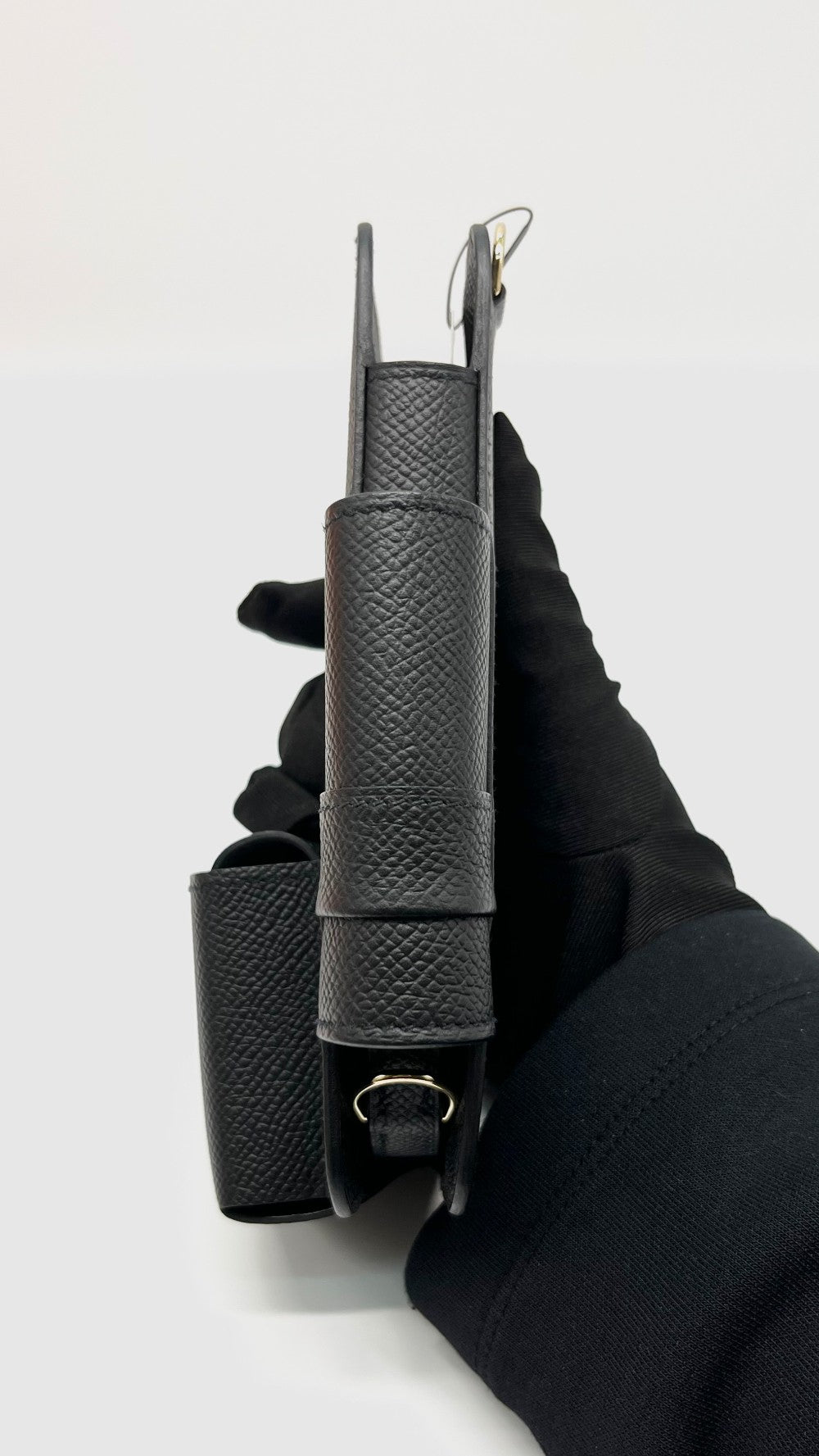 Brand New. Hermesway Phone Holder Black Epsom GHW. WM010MM|9333