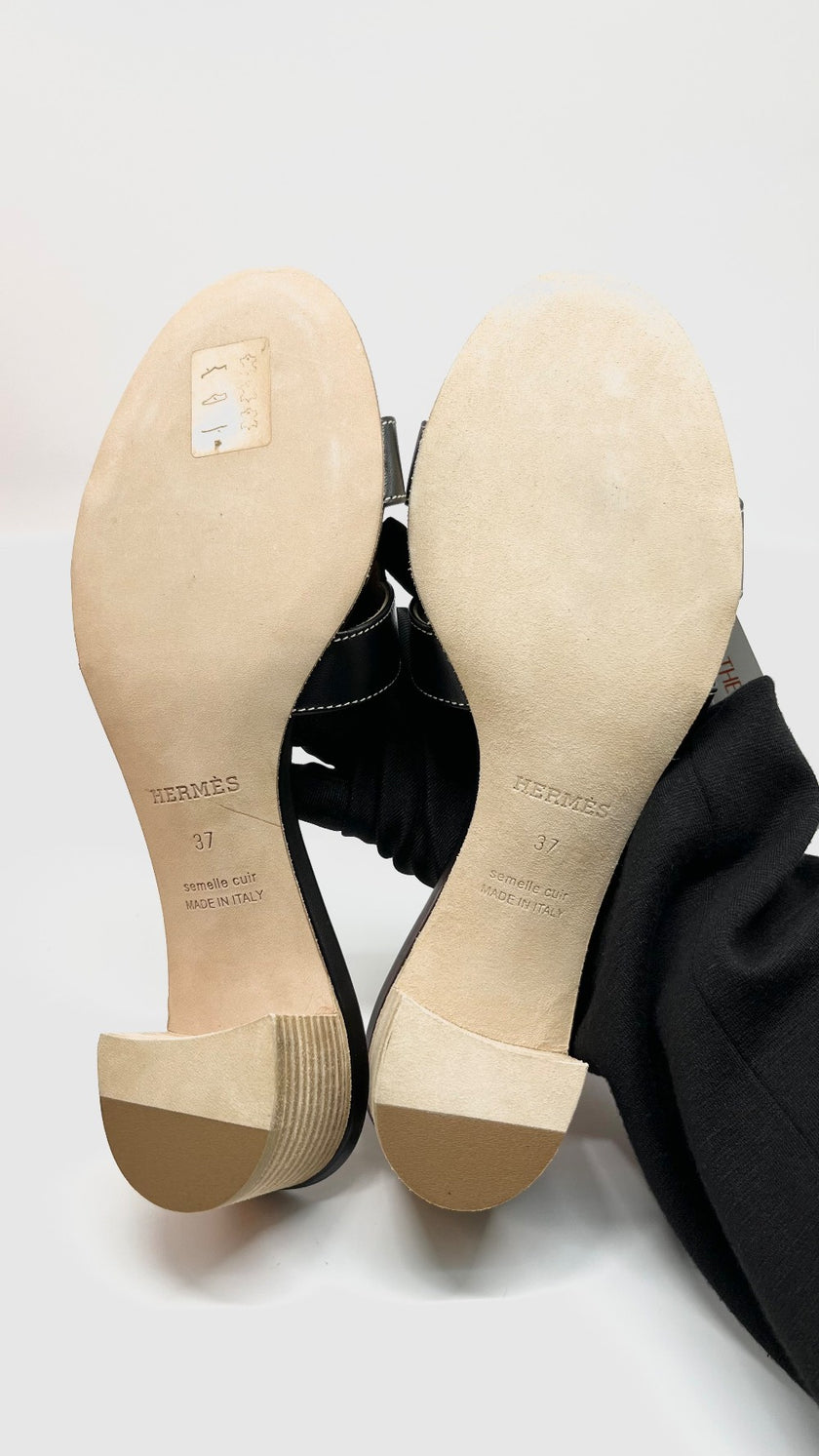 Brand New. Hermes Oasis Black. 37|6823