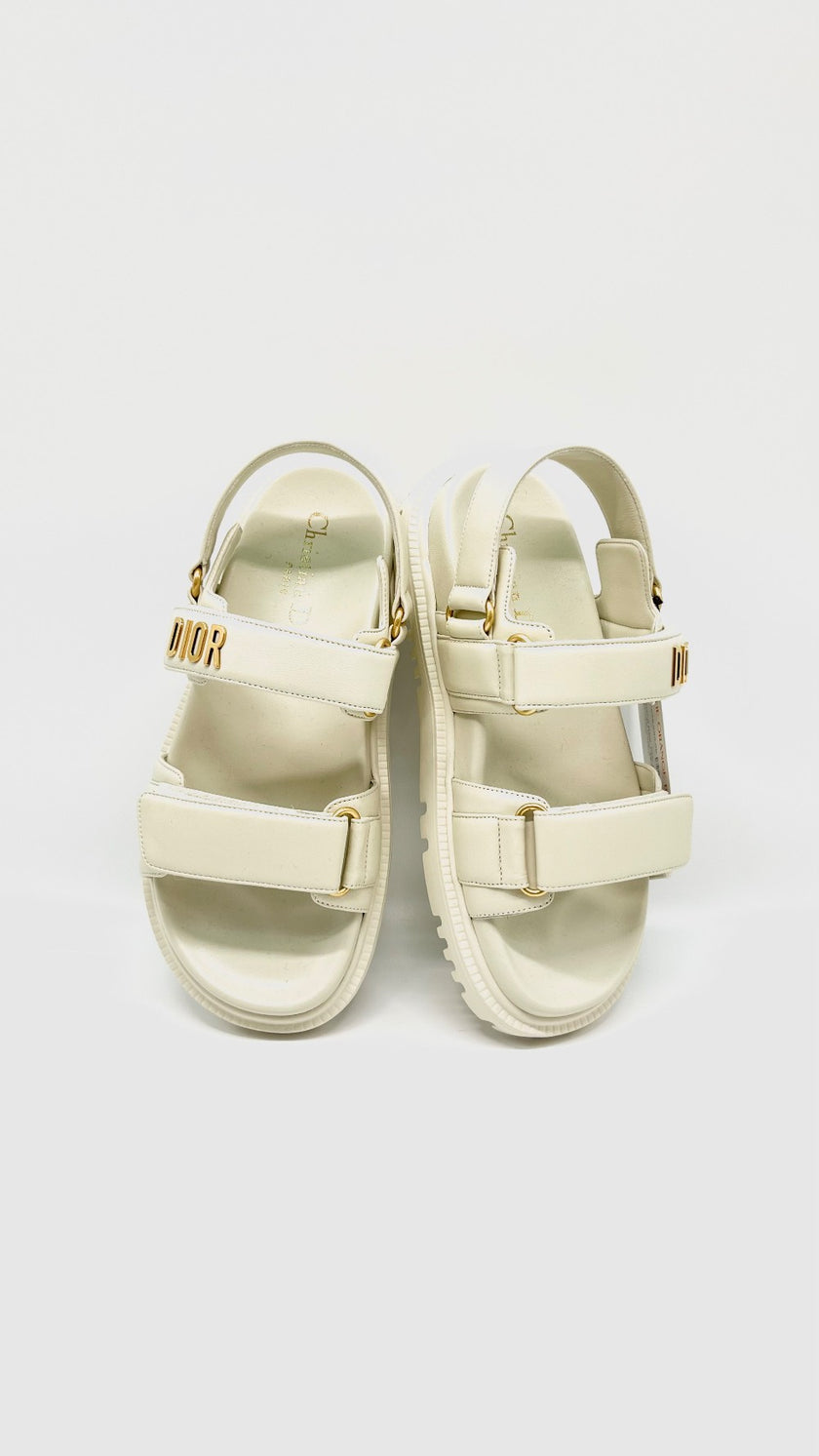 Brand New. Dior Dioract Sandal Ivory. 36.5|8529