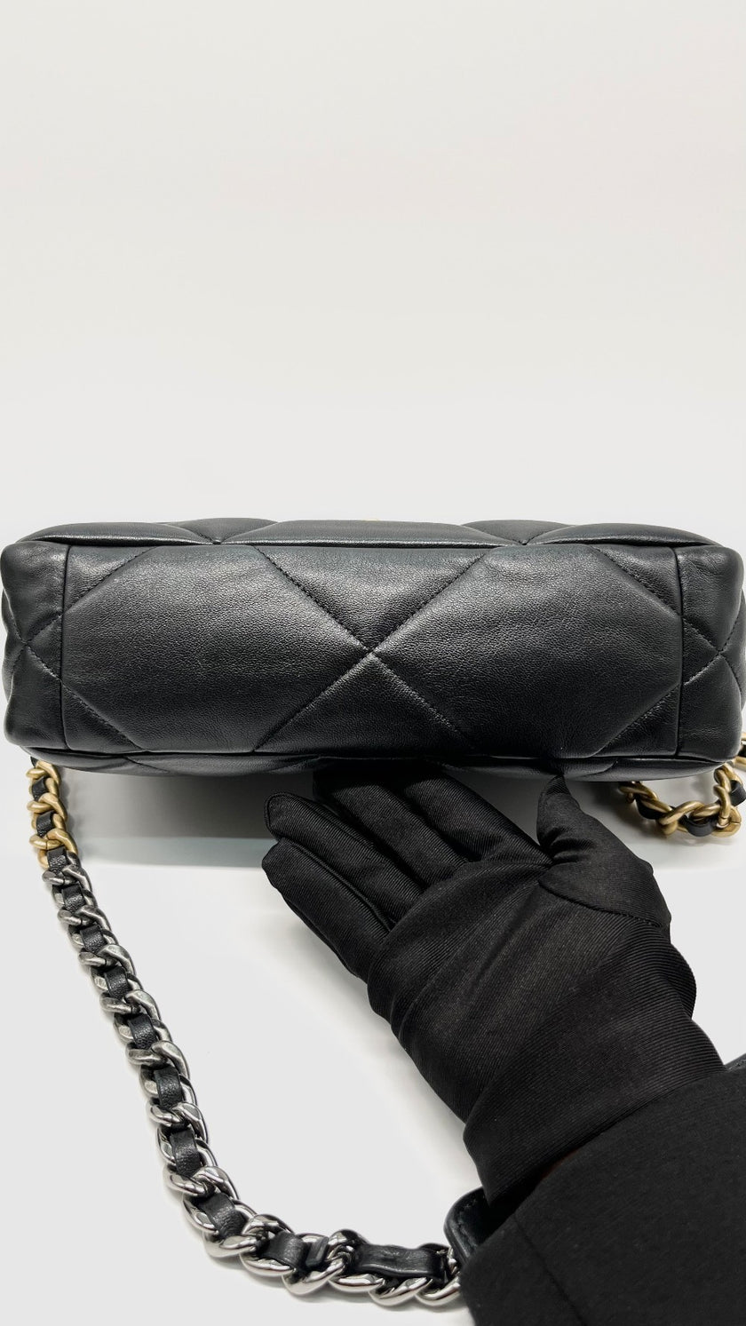 [SALE] Brand New. Chanel C19 Flap Small Black Lambskin SHW/GHW. J7P5JPKG|10337