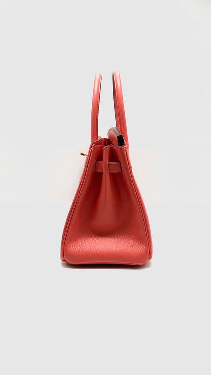 Preowned. Hermes Birkin 30 Rose Jaipur Epsom GHW. ABY781AM|14759