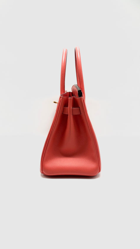 Preowned. Hermes Birkin 30 Rose Jaipur Epsom GHW. ABY781AM|14759