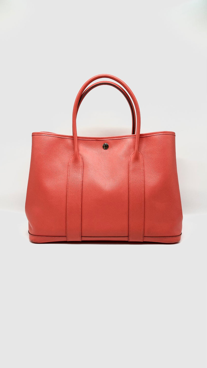 Preowned. Hermes GPT 36 Rose Jaipur Epsom PHW. AM003UH|11732