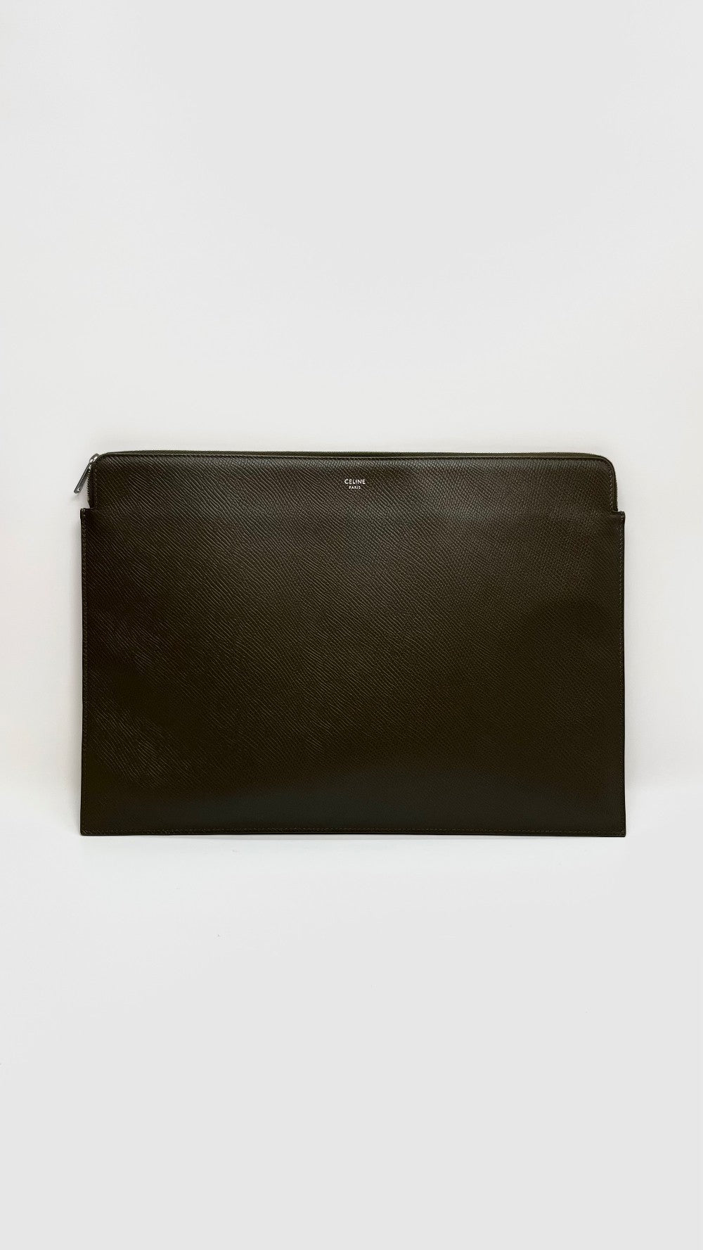 Preowned. Celine Document Pouch Gray|16891