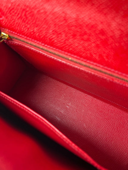 Preowned. Hermes Kelly 25 Rouge Casaque. THT009GD|2254