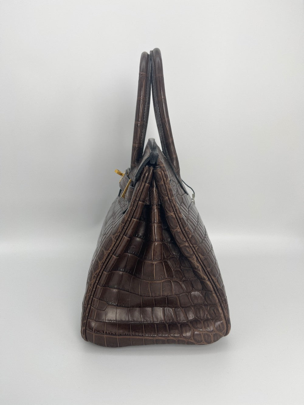 Preowned. Hermes Birkin 30 Havane Crocodile Niloticus. G2931.Z|3319