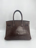 Preowned. Hermes Birkin 30 Havane Crocodile Niloticus. G2931.Z|3320