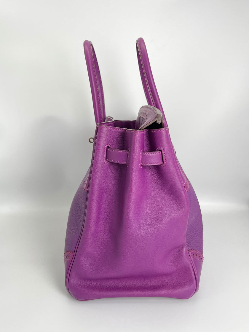 Preowned. Hermes Birkin 35 Ghillies Anemone. R 61|3554