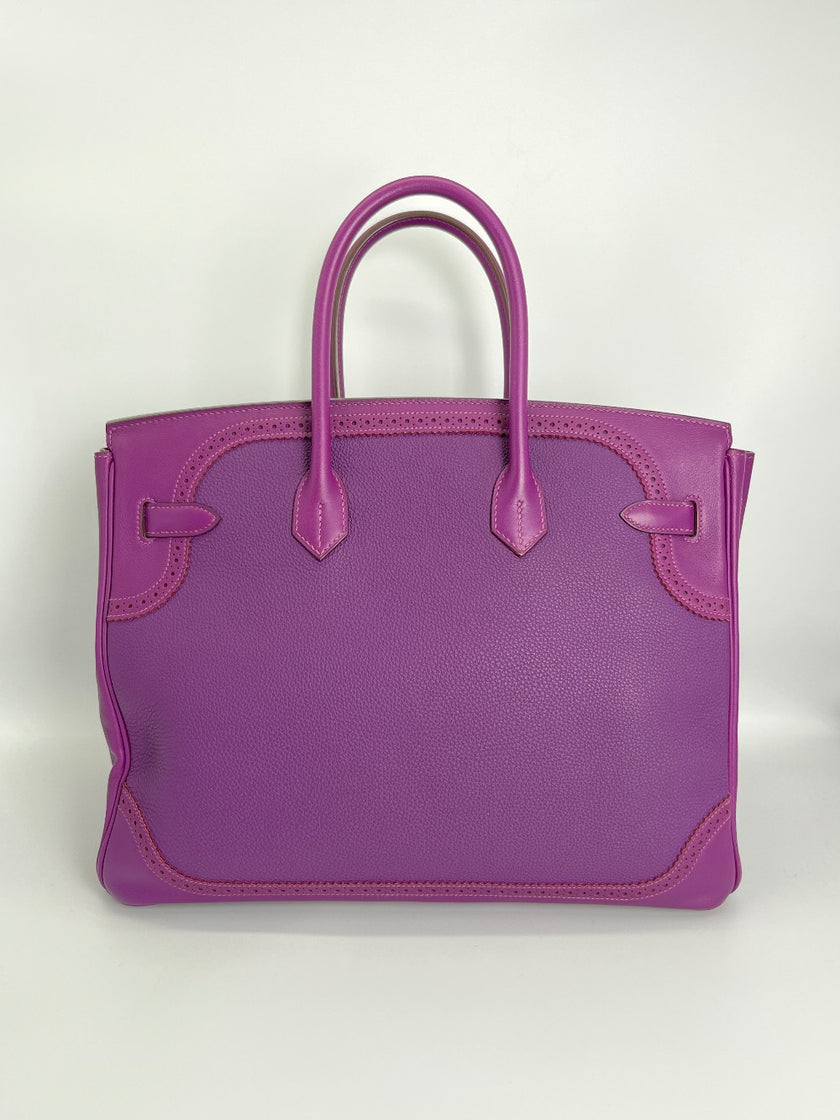 Preowned. Hermes Birkin 35 Ghillies Anemone. R 61|3555