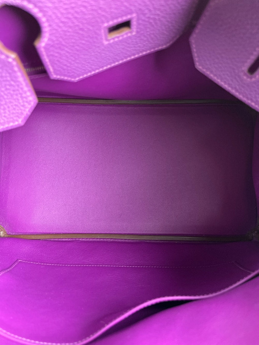 Preowned. Hermes Birkin 35 Ghillies Anemone. R 61|3559