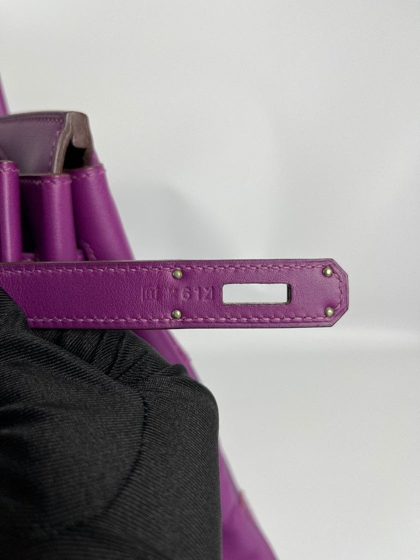 Preowned. Hermes Birkin 35 Ghillies Anemone. R 61|3560