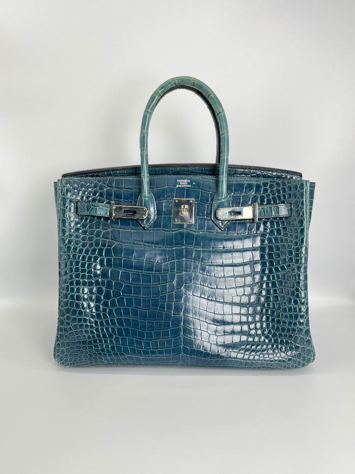 Preowned. Hermes Birkin 35 Crocodile Colvert . K 4+|3561