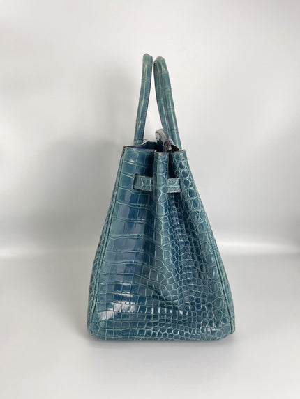 Preowned. Hermes Birkin 35 Crocodile Colvert . K 4+|3562