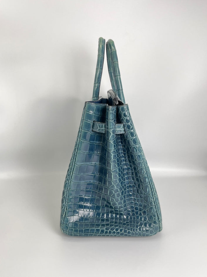Preowned. Hermes Birkin 35 Crocodile Colvert . K 4+|3562