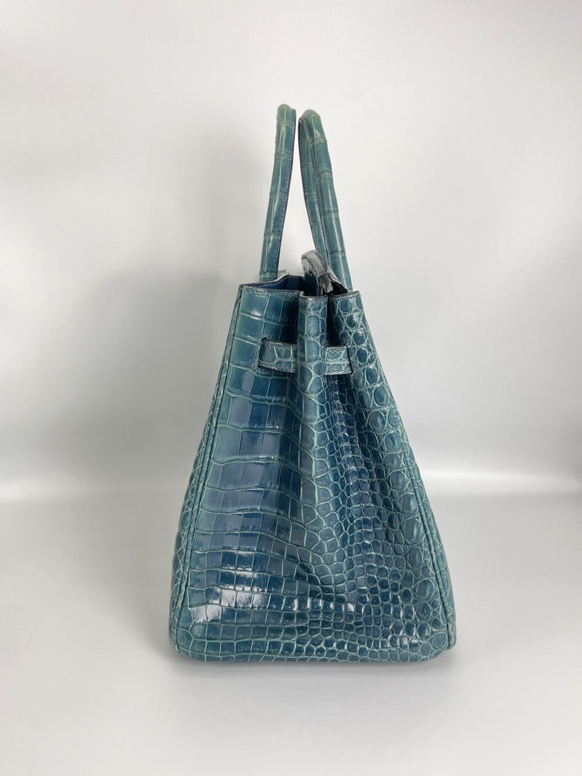 Preowned. Hermes Birkin 35 Crocodile Colvert . K 4+|3562