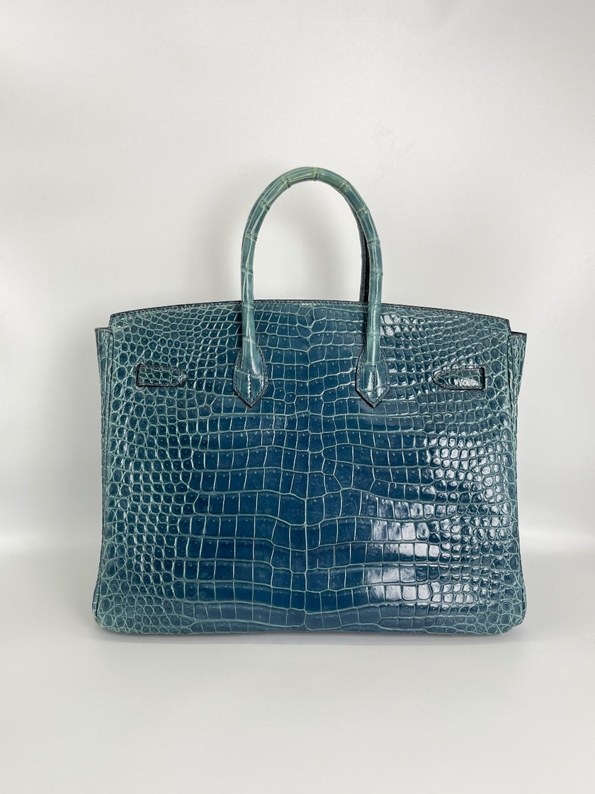Preowned. Hermes Birkin 35 Crocodile Colvert . K 4+|3563