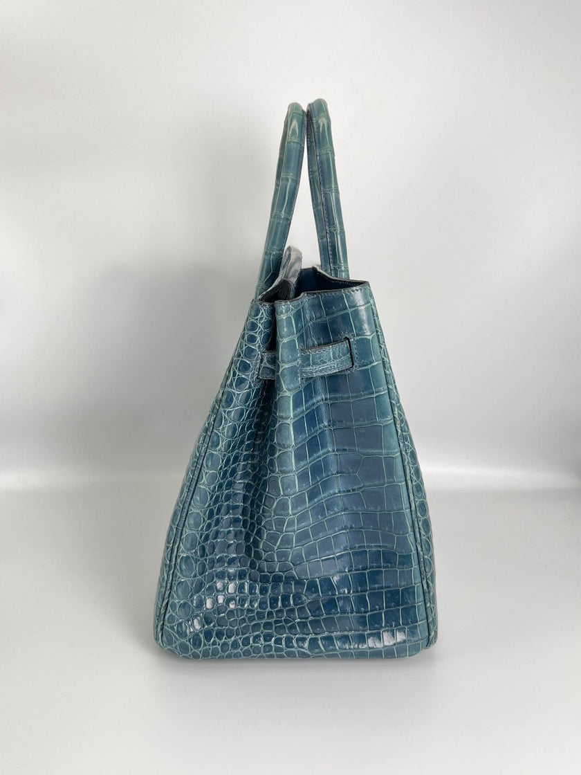 Preowned. Hermes Birkin 35 Crocodile Colvert . K 4+|3564