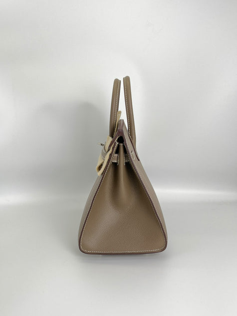 Brand New. Hermes Birkin 25 Etoupe Togo GHW. BCT812CN|3578