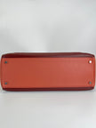 Preowned. Hermes Kelly 35 Ghillies Bicolor Rose Texas Rouge H. P48L|3645