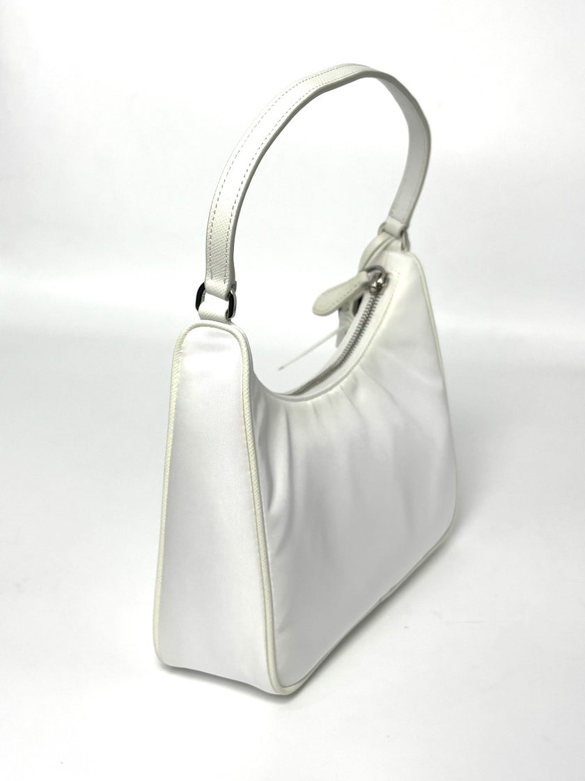 Brand New. Prada Re Edition Nylon Shoulder Bag White. 25|8110