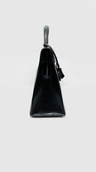 Preowned. Hermes Kelly 32 Noir Lizard GHW. U Circle R|11224