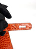 Preowned. Hermes Kelly 28 Alligator Orange. H02509|3435