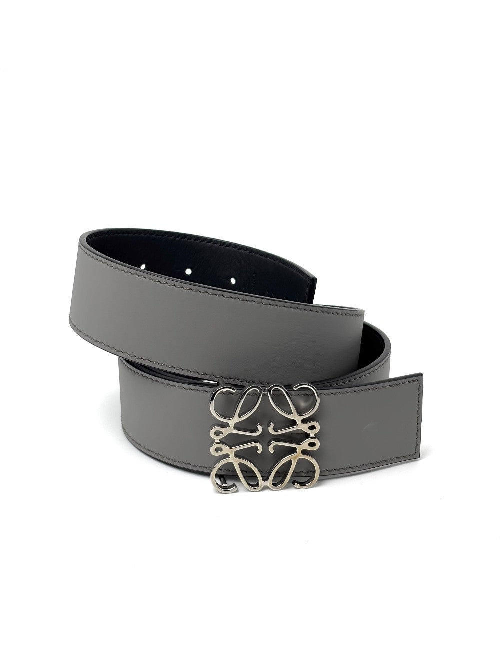 Brand New. Loewe Belt Gray/ Black PHW.95|6704