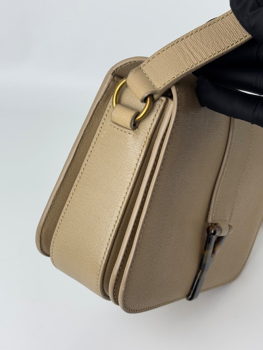 Preowned. YSL Flap Beige|6299