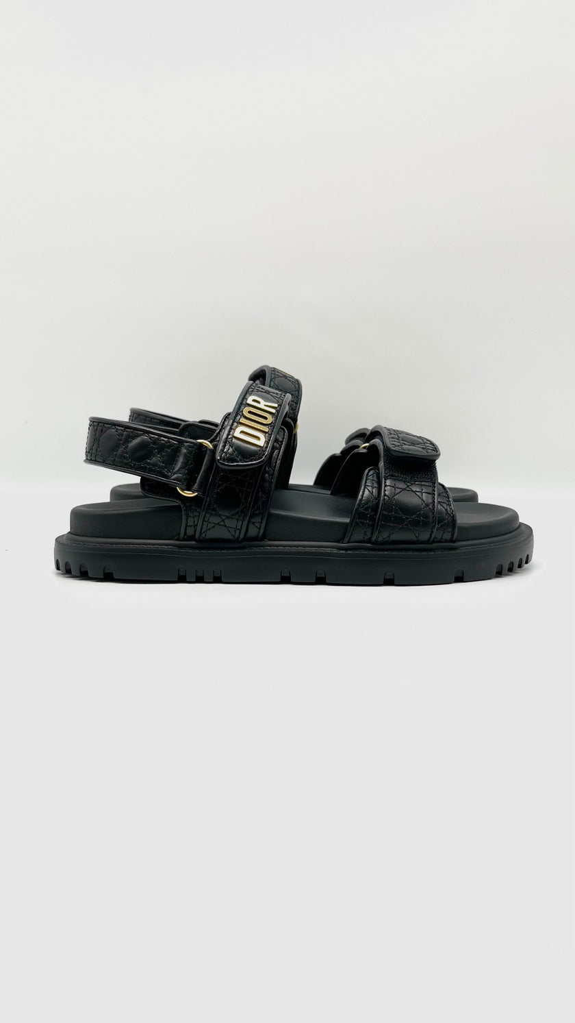 Brand New. Dior Dioract Sandals Black. 38|13840