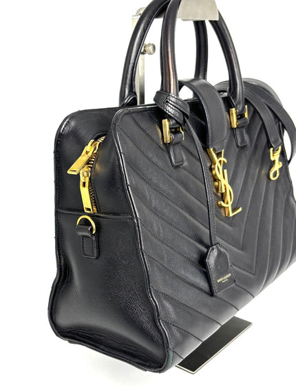 Preowned. YSL Cabas Matelasse Leather Small Black|12443