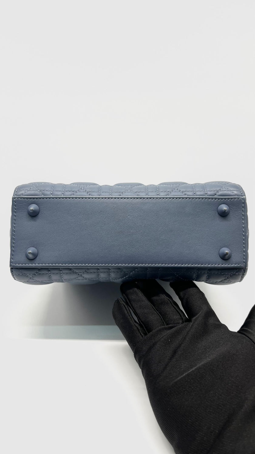 Preowned. Dior Small My ABCDior Lady Dior Pale Blue Ultra Matte. M0538IlOI|13583