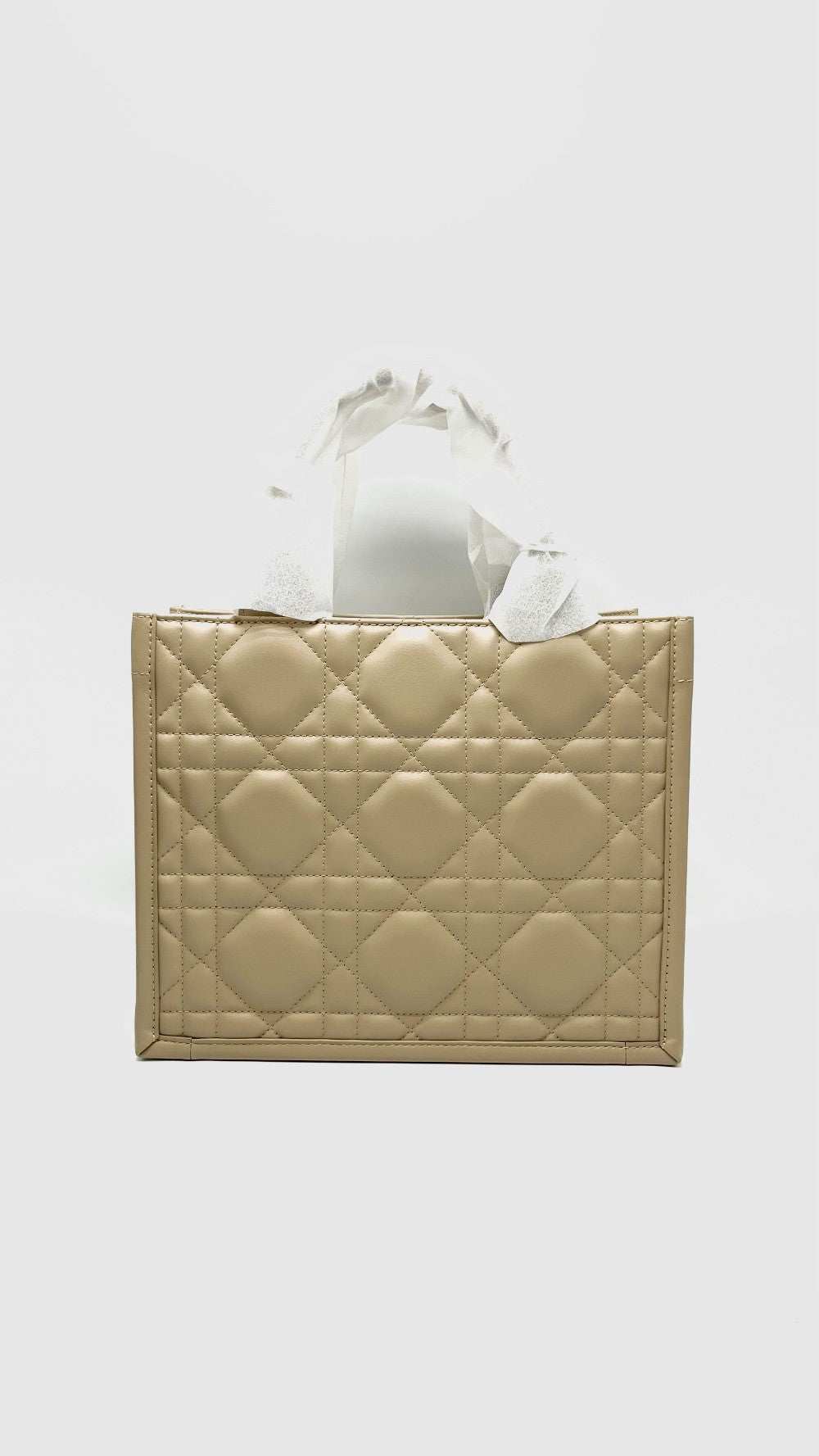 Unused. Dior Book Tote Small Calfskin Powder Beige GHW. 28MA0294|16637