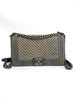 Preowned. Chanel Leboy Old Medium Denim Chevron. 20868363|8173