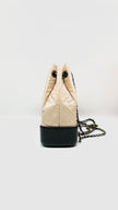 Preowned. Chanel Small Gabrielle Backpack Clafskin Beige/Black Mixed Metal. 25376023|10363