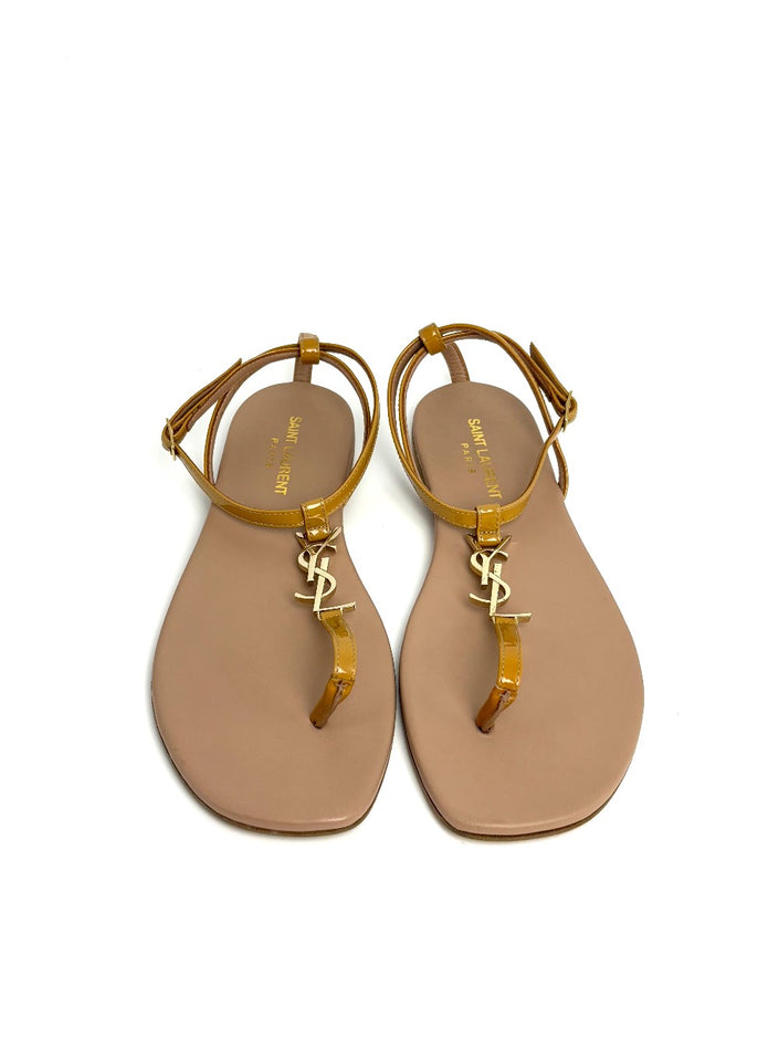 Brand New. YSL Thongs Sandals Nude. 37.5|8678