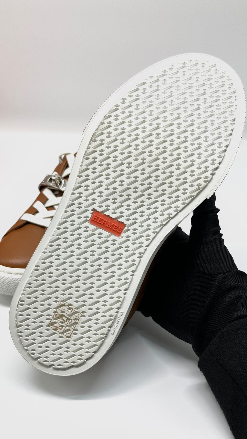 Brand New. Hermes Day Sneakers Gold. 38.5|5822