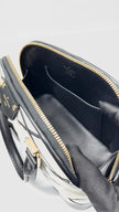 Preowned. LV Alma BB Malletage M23761 Lambskin Black/White GHW. MIcrochip|11977