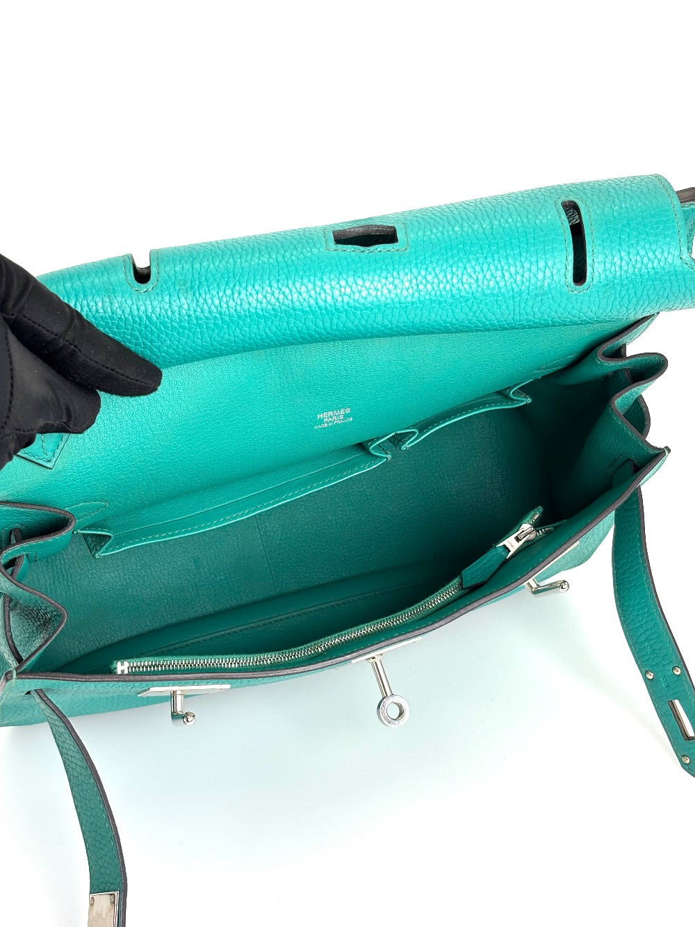 Preowned. Hermes Jypsiere 31 Blue Paon. XPY005CX|3906
