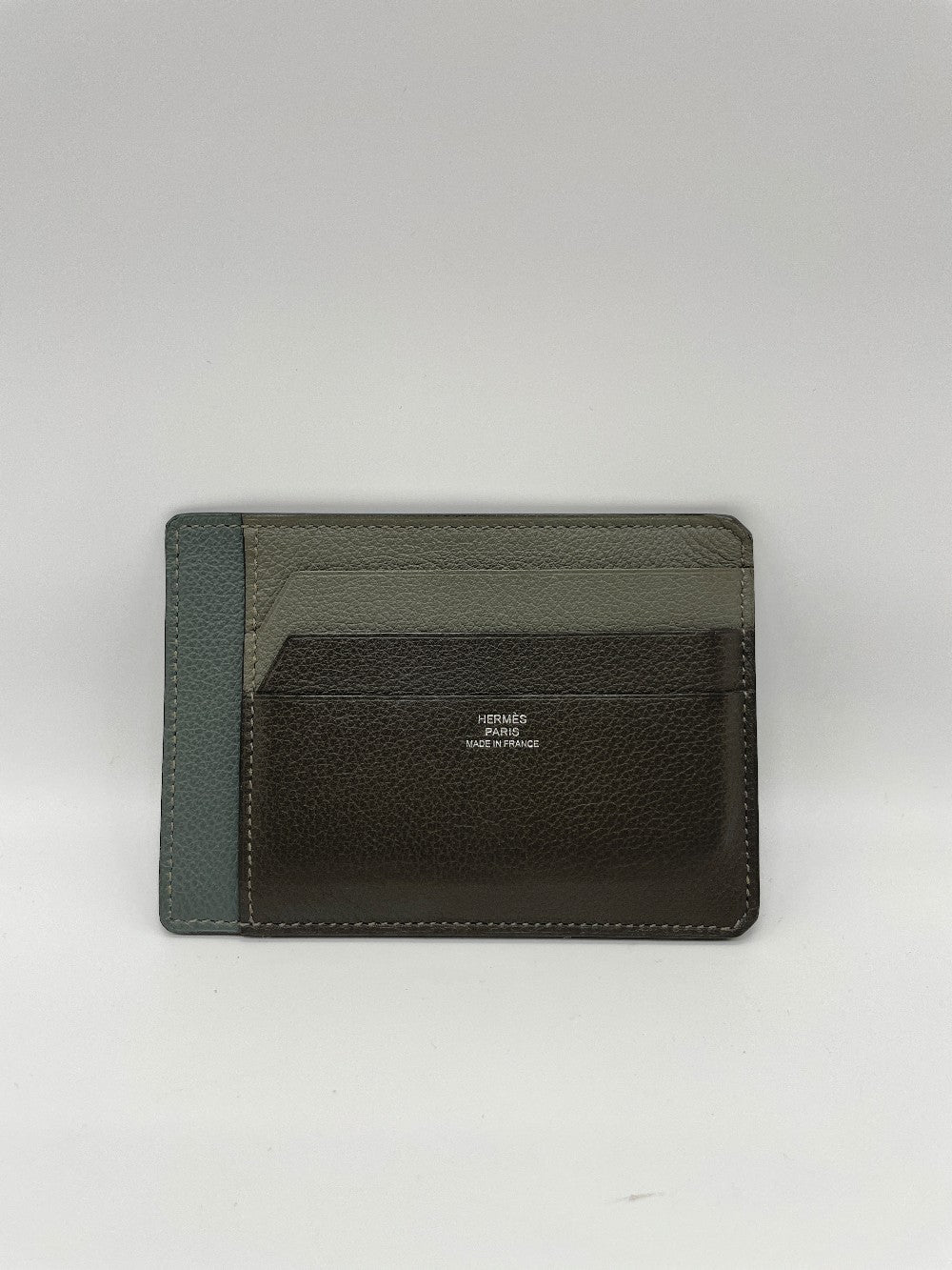 Preowned. Hermes City 8CC Card Holder Tricolor. ZTY011BM|10282
