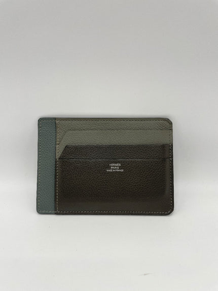 Preowned. Hermes City 8CC Card Holder Tricolor. ZTY011BM|10282