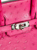 Preowned. Hermes Birkin 25 Rose Tyrien Ostrich PHW. DSA417NK|3335