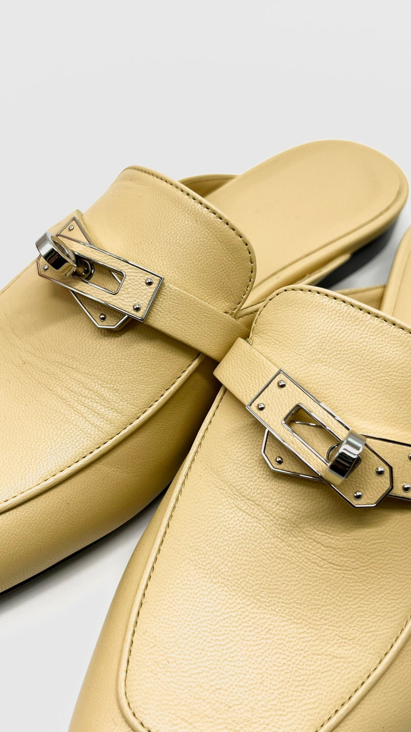 Unused. Hermes Oz Mules PHW. 37|6923