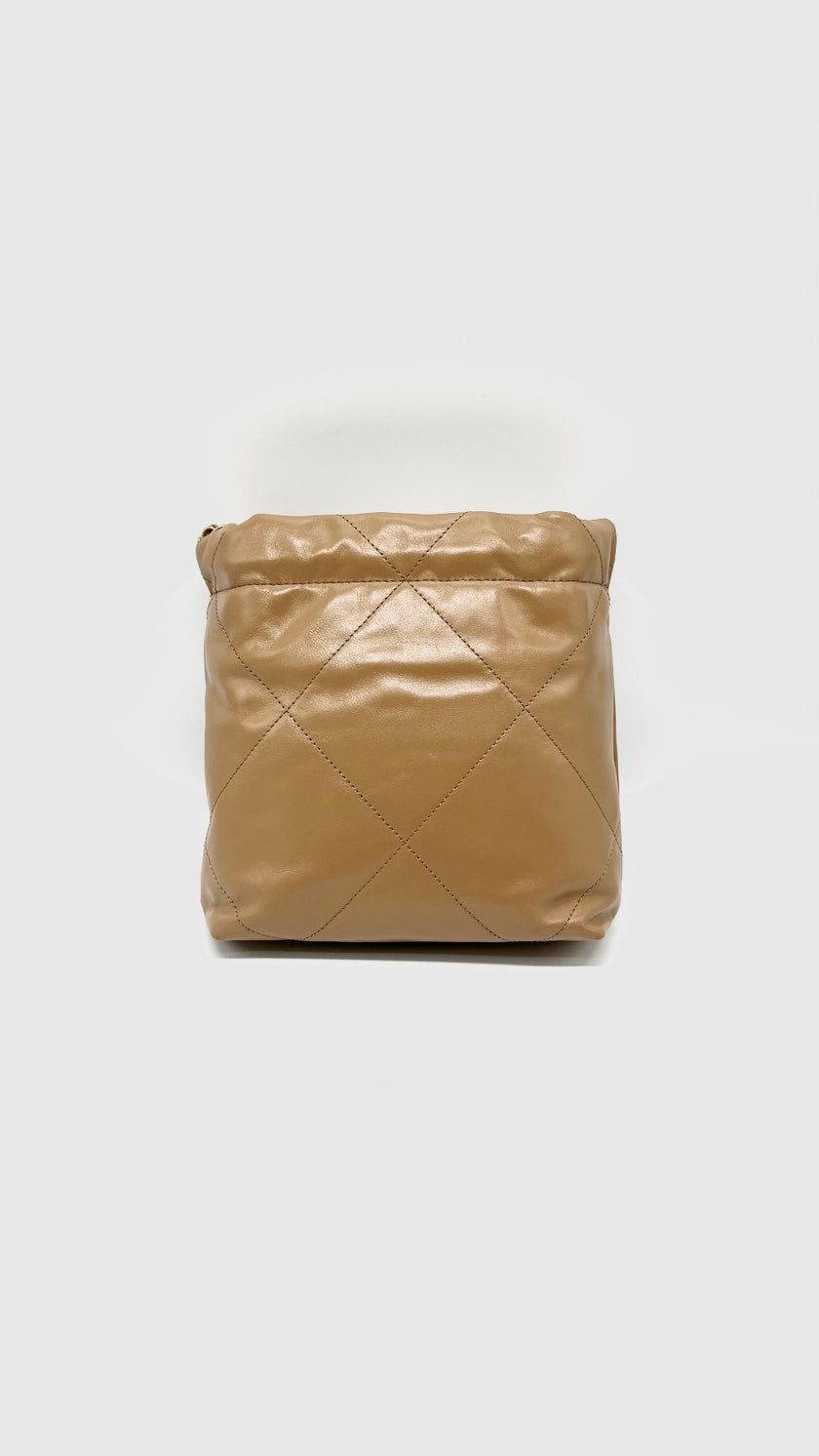 Brand New. Chanel Mini C22 Brown Shiny Calfskin GHW. JAU0XXE5|15202