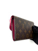 Preowned. LV Emily Fuchsia Monogram Long Wallet|6641