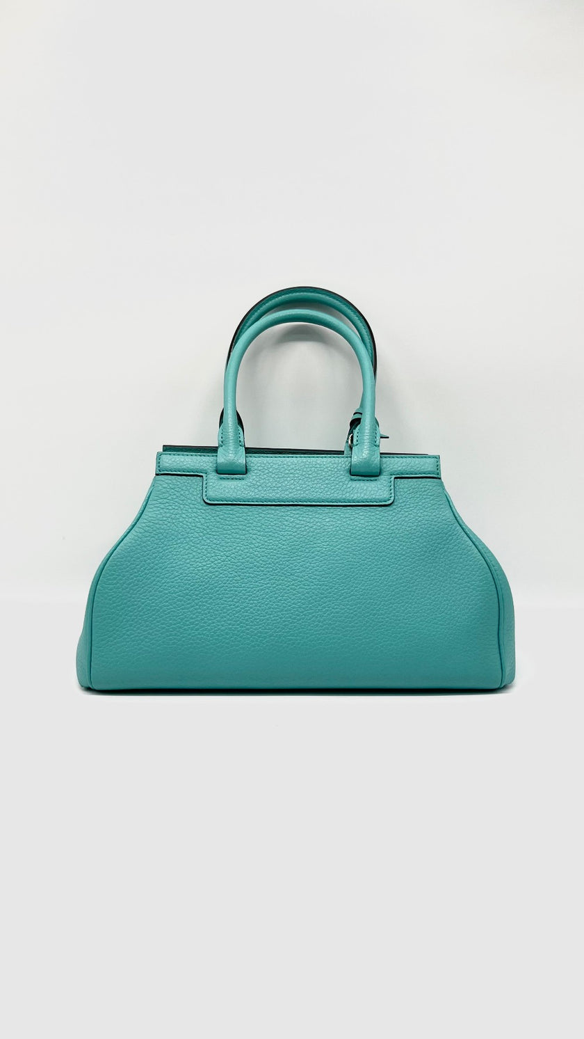 Preowned. Moynat Pauline Bag Turquoise|15053
