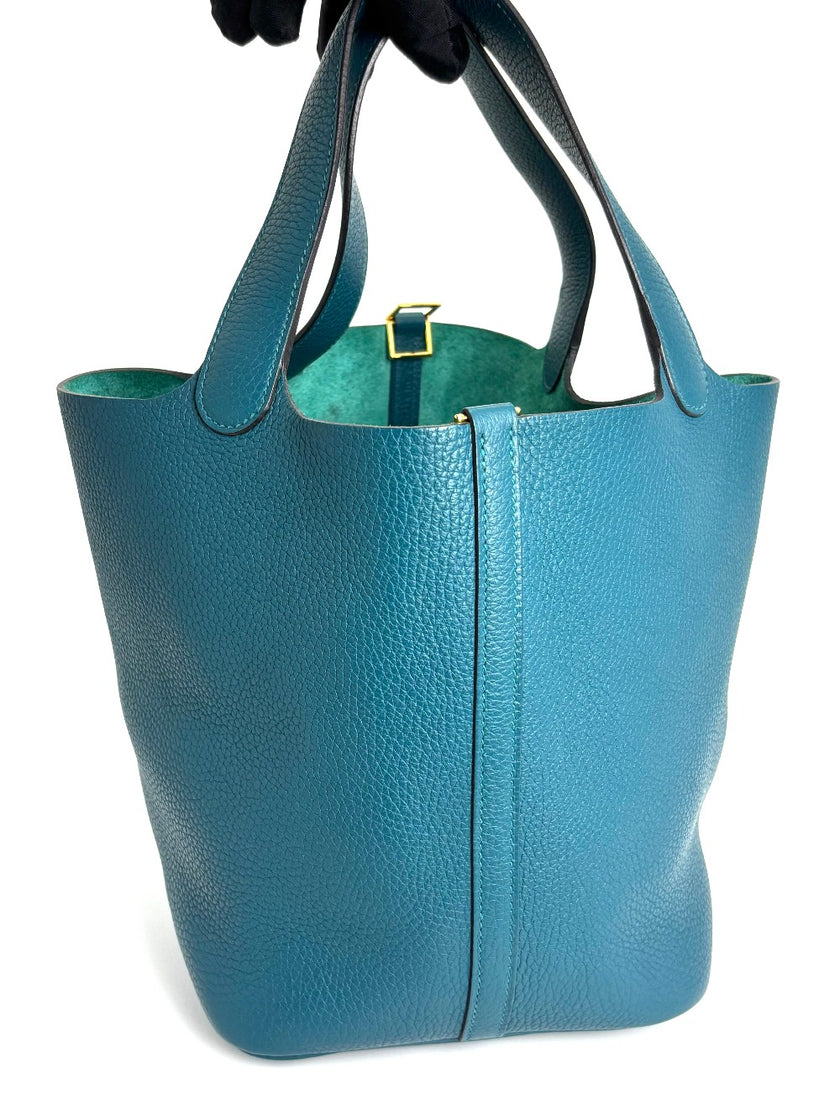 Preowned. Hermes Picotin 22 Vert Bosphore GHW. DAM004UH|3725